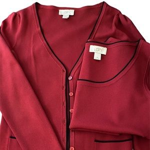 Loft Red Cardigan Size XS